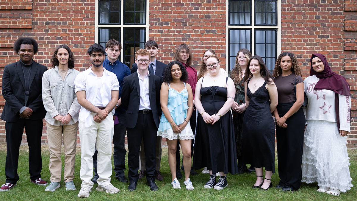 The second cohort of Astrophoria Foundation Year students photographed at the 'End of Year Celebration' at Somerville College