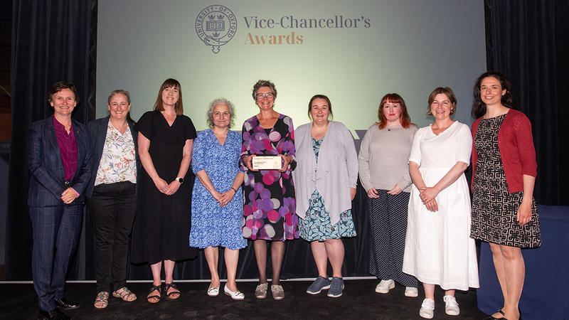 The Vice-Chancellor and members of the Astrophoria Foundation Year team at the VC's Awards Ceremony 2025