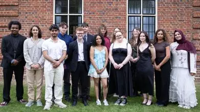 The second cohort of Astrophoria Foundation Year students photographed at the 'End of Year Celebration' at Somerville College